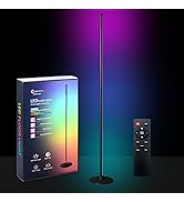 wooaismart Floor Lamp, RGB LED Corner Lamp, 16 Million DIY Colors, Music Sync, Compatible with Al...