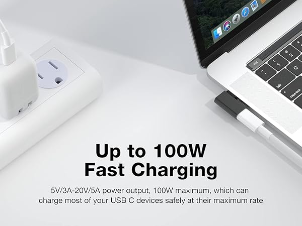 USB Type C Extender ,Up to 100W Fast Charging