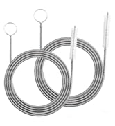 2 Pack 80 Inch Sunroof Drain Cleaning Tool, Flexible Stainless Coil for Car, Fridge, Sinks