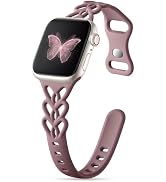 Wepro Slim Braided Silicone Band: for Apple Watch Bands Women 40mm 41mm 42mm 38mm 44mm 45mm 46mm ...