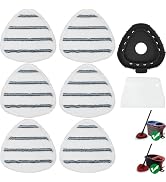 Triangule Flat Mop Replacement Pads, Spin Mop Pad Replacement, 6 Pack Mop Refill Pads, 1 Mop Base...