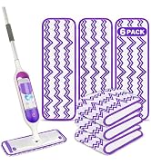Reusable Mop Pads Compatible with Swiffer PowerMop, Microfiber Mop Pads Replacement Washable Mop ...