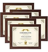 CRUGLA 8.5 x 11 Picture Frames Set of 6, 8.5 by 11 Photo Document Certificate Frame Bulk for Wall...