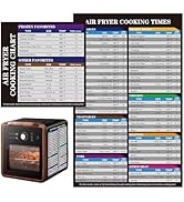 WAWINY Air Fryer Magnet Cheat Sheet Set, 2PCS Ultimate Air Fryer Accessories Kit with Cooking Tim...