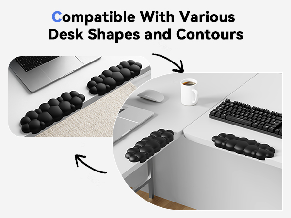 L-shaped wrist rest