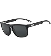 ZENOTTIC Polarized Sunglasses Men - Square Durable TR90 Lightweight Frame Carbon Fiber UV400 Prot...