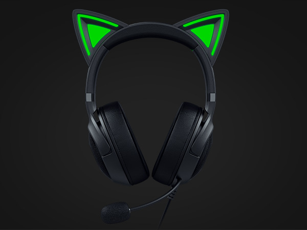Kitty Ears headset headphone gaming stream youtube live watching virtual video Twitch
