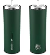 WAGENSTEIGER ERSTEBAHNHOF Titan Brushed Stainless Steel Insulated Tumbler with Straw Twist-Lock L...