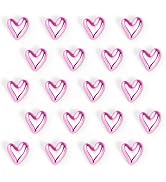 GOOZADA 20Pcs Pink Magnets, Heart Magnets, Small Refrigerator Magnet, 0.79in Love Heart Magnet fo...
