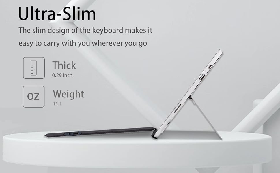 The slim design of the keyboard