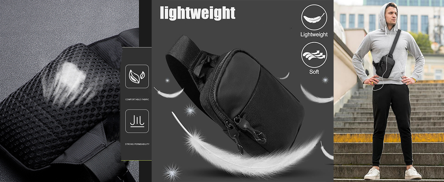 Mini Crossbody Sling Bag Chest Bag Water Resistant shoulder bag Running Phone Holder for Men Women