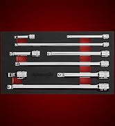 EPAuto 9-Piece Wobble Extension Set 1/4'', 3/8'', 1/2'' Drives Cr-V Steel
