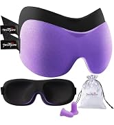 PrettyCare 3D Sleep Mask 2 Pack, Eye Mask for Side Sleeper - 3D Contoured Sleeping Mask Block Out...