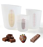 Zorazio Silicone Measure Cups for Melting Chocolate,3Pcs Chocolate Melting Cups with 500ml/250ml/...