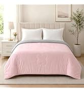 LaffyLo Cooling Blanket for Hot Sleepers, Lightweight Summer Quilt with Breathable Reversible Fab...