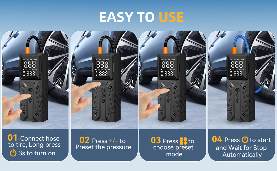 portable air compressor for car tires