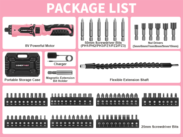 pink cordless screwdriver