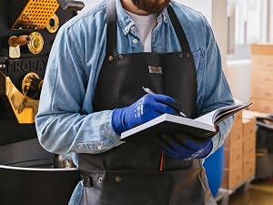 Ultra-thin 18-gauge PU coated work gloves allowing seamless writing and inspection.