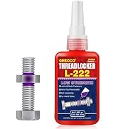 ThreadLocker Purple 222 1.69 Fl oz/50 ml, Thread Lock Low Strength Lock Tight for Nuts, Bolts, Fa...