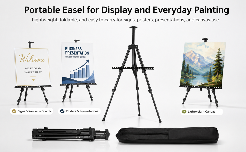 Portable Easel for Display and Everyday Painting