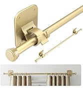 Curtain Rods No Drilling for Windows 30-45 Inch, Renter Friendly Adjustable Curtain Rod, Heavy Du...