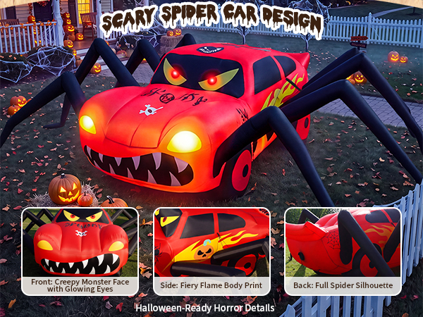 Halloween Inflatables Spider Car Outdoor Decorations