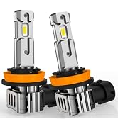 Yunvolx H11 Fog Light Bulbs 16000LM 25W DC12V-30V Fog Lights 1:1 Halogen Size Plug and Play No Er...