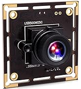 ELP 5mp Wide Angle USB Camera Module for Computer and Raspberry Pi Mini UVC USB2.0 PC Camera 100d...