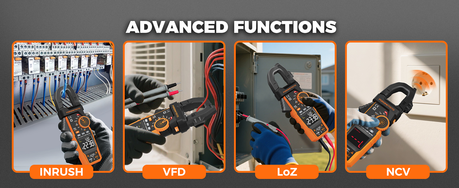 ADVANCED FUNCTIONS: INRUSH, VFD, LoZ, NCV