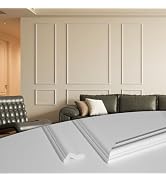 Art3d Pre-Cut Wall Molding Set of 6 pcs, Ready-to-Assemble Wainscoting Panels for Interior Wall D...