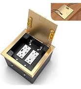 KYHSHJ Recessed Flat Hidden Socket Kit with 4 * 20 Amp Stainless Steel GFCI Tamper Receptacle Out...