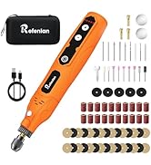 Refenlan 4V Cordless Rotary Tool, 23000RPM 5-Speed with LED Light, 2000mAh Battery, Mini Rotary T...
