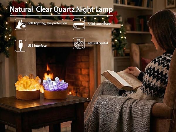 Natural Healing Crystal Night Light