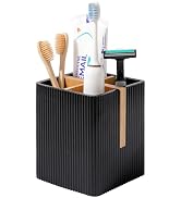 rejomiik Toothbrush Holders for Bathrooms Countertop, 4 Slots Electric Tooth Brushing and Toothpa...