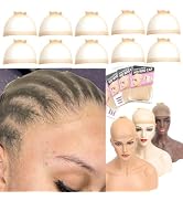 FDBJulyy 10 Pcs Transparent HD Wig Cap, Thin Nylon Cap for Women, Suitable for Parties, Weddings,...