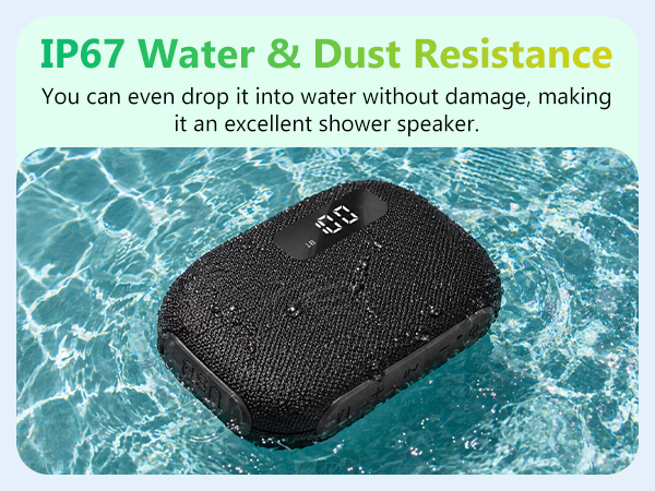 This Bluetooth speaker is waterproof and can be immersed in water for up to 30 minutes.