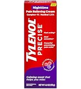Tylenol Precise Nighttime Pain Relieving Cream, Topical Relief with 4% Camphor & 1.25% Menthol fo...