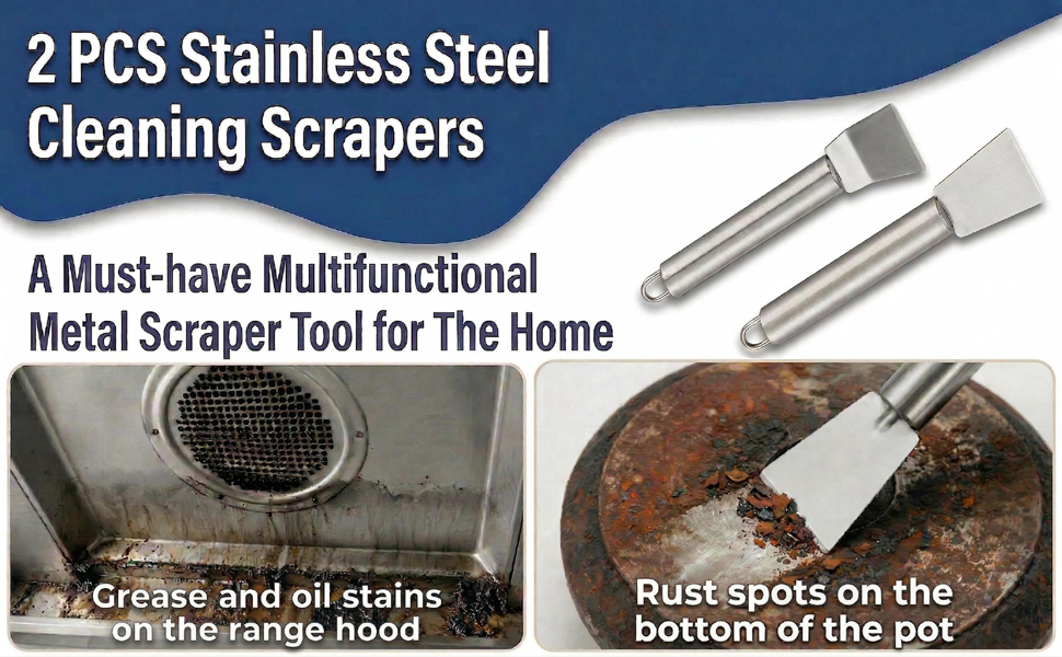 Stainless Steel Scrapers,Cleaning Scraper Tool,Paint Scrapers,Multifunctional Metal Scraper Tools-1