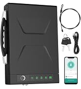 Biometric Gun Safe for Handgun - Quick Access Smart Fingerprint & Keypad Pistol Safe, Portable Sm...