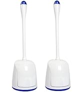 CELOX Toilet Bowl Brush and Holder, Compact Toilet Brush with Breathable Ventilation Stand Base, ...