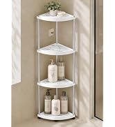 KES Ceramic Standing Shower Caddy Corner 4 Adjustable Feet Extra Stability | Anti-Wobble Marble P...