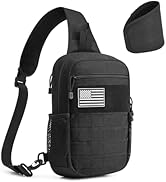 G4Free Tactical Sling Bag Backpack for Men,Military Durable Shoulder Pack Tactical Bag for Travel...