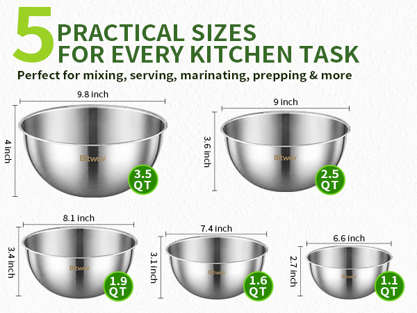 stainless steel nesting bowls