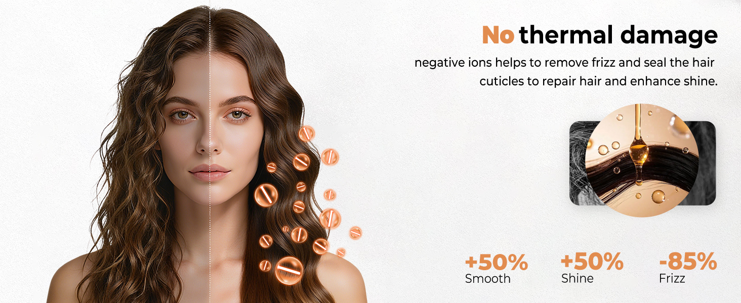 Negative Ion hair dryer brush