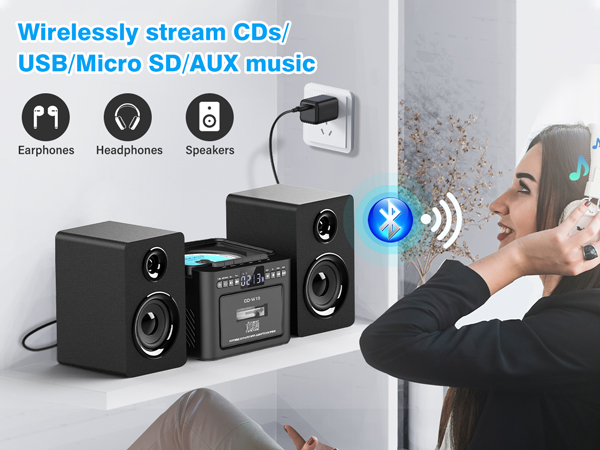 cd player boombox stereo system