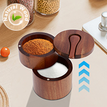 Acacia Wood Salt and Pepper Bowl