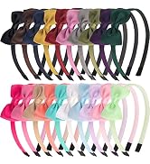 XIMA 20pcs Bows Headbands for Girls,Ribbon Hair Bow with Head bands for Kids Toddlers Children Ha...