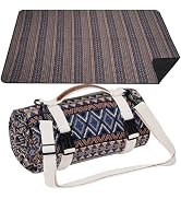 Picnic Blankets Outdoor Extra Large-Waterproof Picnic Blanket with Shoulder Carry Strap | Machine...