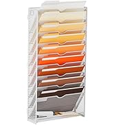 Lavatino 10-Tier Hanging File Organizer, Wall Mount File Holder for Mails Folders Papers Magazine...