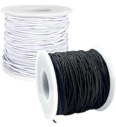 Elastic String for Bracelets, 2 Rolls 1mm Sturdy Bracelet String Total 330 Feet, Stretchy Elastic...